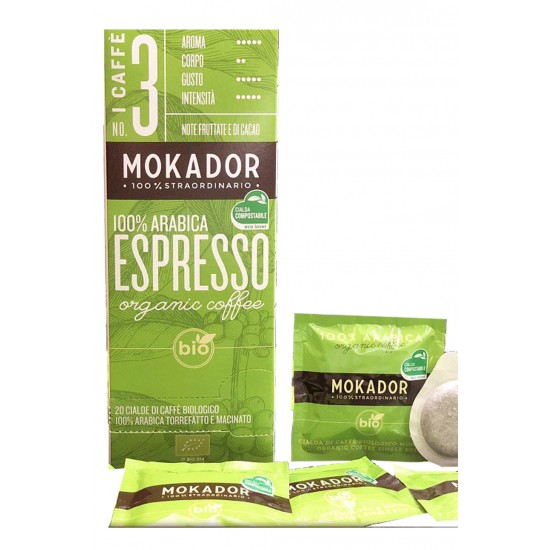 100% ARABICA BIO Premium Coffee ESE Espresso Pod 20 pcs 